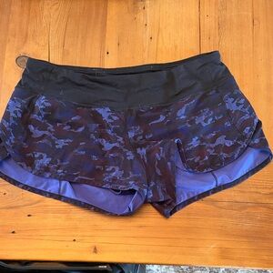 lululemon athletica Black and Blue SPEED SHORT
